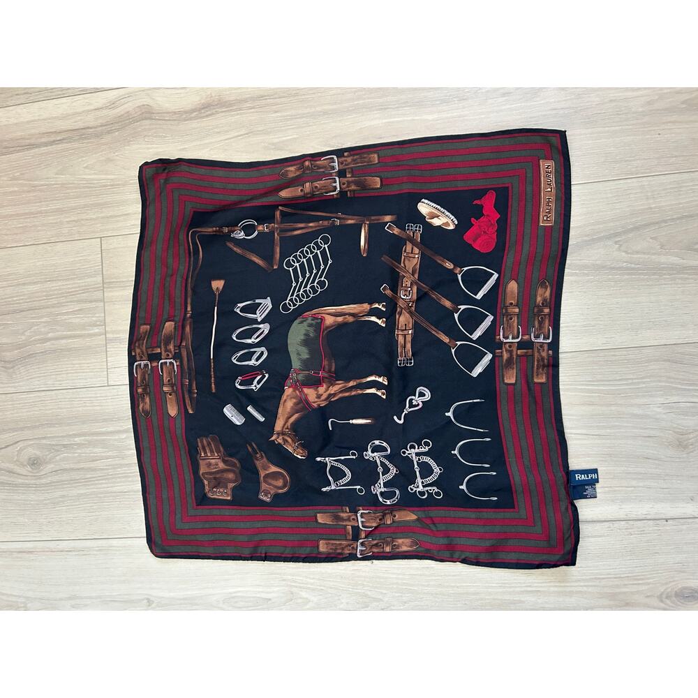 Vintage Ralph Lauren Equestrian Silk Scarf - Picture 4 of 4